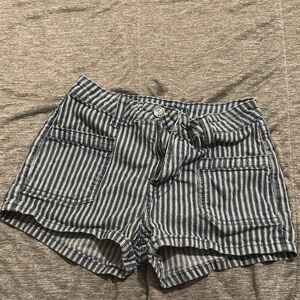 Striped Blue Women's Shorts